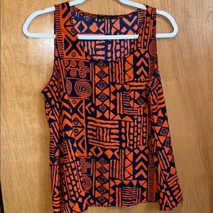 Flowy geo print tank top